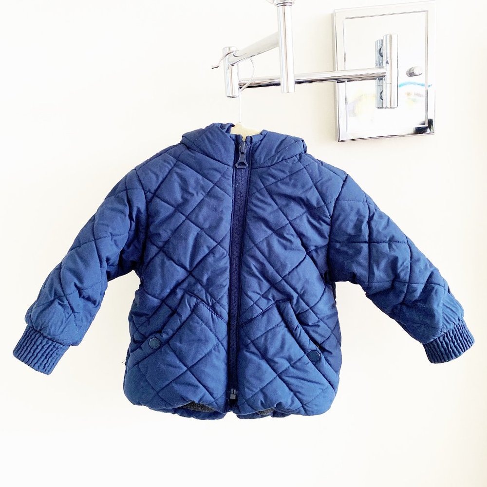 Zara Coat 6-9 Month Navy Blue